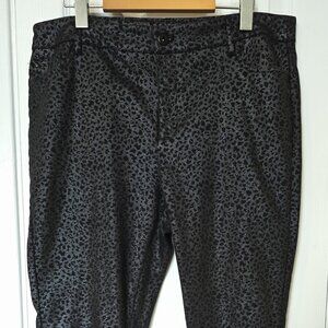 Shiny metallic black leopard pants